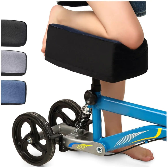 Knee Scooter Cushion Cover - Soft and Comfortable Knee Scooter Pad with Removable 2 Thick Memory Foam Cushion Blue