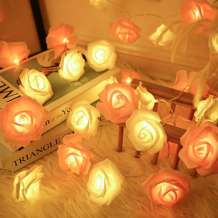 LED Rose Flower String Lights