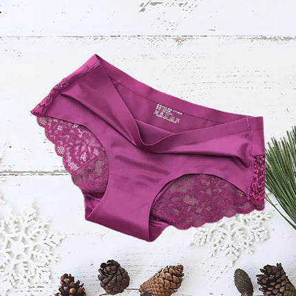 Sexy Ice Silk Women's Lace Thong Panties - Lamarshop1