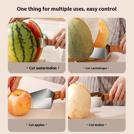 New Watermelon Splitter Watermelon Cutting Artifact 430 Stainless Steel Cutting Piece Splitter Household Melon Triangle Cutting Knife Fruit Knife Kitchen Gadgets - Lamarshop1