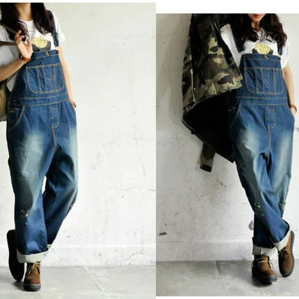 Denim Overalls and Wide-Leg Jeans