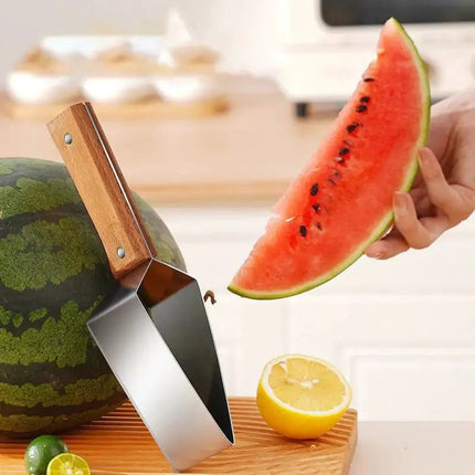 New Watermelon Splitter Watermelon Cutting Artifact 430 Stainless Steel Cutting Piece Splitter Household Melon Triangle Cutting Knife Fruit Knife Kitchen Gadgets - Lamarshop1