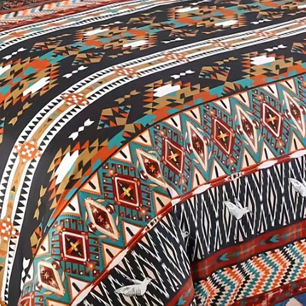 Boho Duvet Cover Set for Bedroom (1 Duvet + 1/2 Pillowcases)