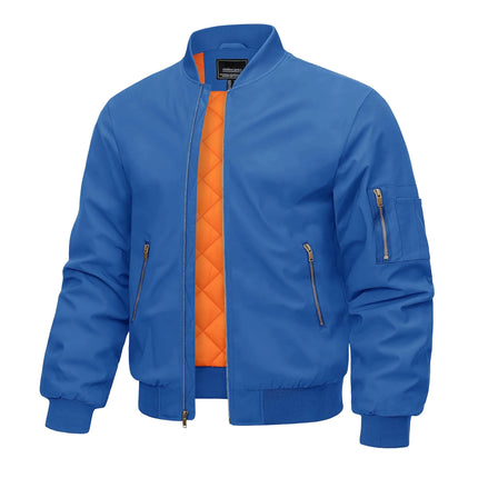 CRYSULLY Mens Tactical Military Cargo Bomber Jacket Softshell Windbreaker Coat Blue - Lamarshop1