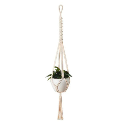 Handwoven Cotton Rope Hanging Planter Basket - Lamarshop1