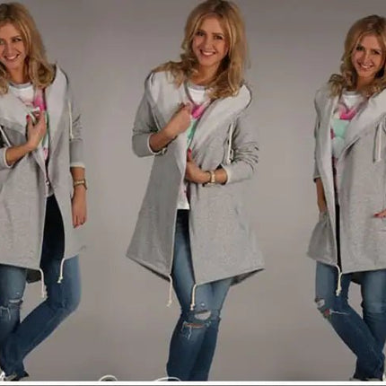 Hooded Long Sleeve Women's Sweatshirt