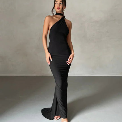 Backless Halter Sheath Dress For Women
