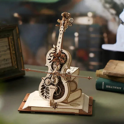 Magic Cello 3D Wooden Puzzle Music Box - Lamarshop1