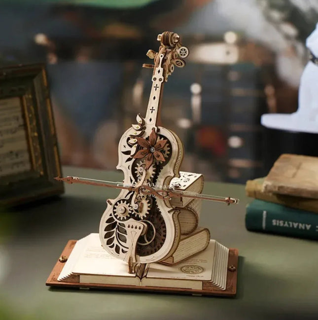 Magic Cello 3D Wooden Puzzle Music Box - Lamarshop1