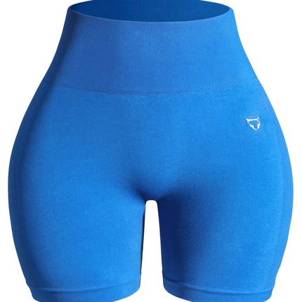 TomTiger Womens Athletic Seamless Shorts High Waisted Squat Proof Tummy Control Exercise Shorts Women (Brilliant BlueXL) - Lamarshop1