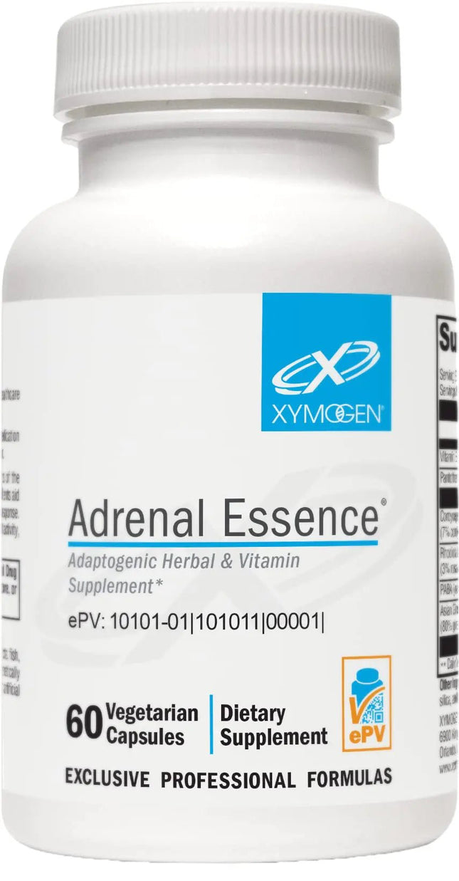 XYMOGEN Adrenal Essence - Adrenal Support with Adaptogenic Herbs (Cordyceps Rhodiola Extract Ginseng) + B Vitamins - Helps Support Healthy Energy Levels and Healthy Immune Function (60 Capsules) - Lamarshop1
