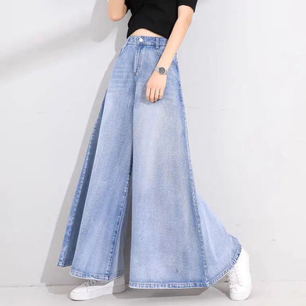 Wide Leg Jeans Skirt for Women