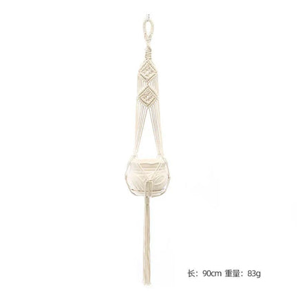 Handwoven Cotton Rope Hanging Planter Basket - Lamarshop1