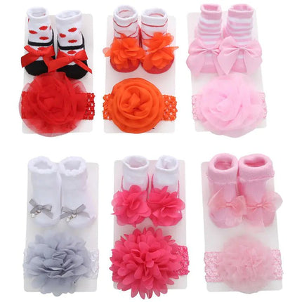 Striped Solid Color Lace Baby Socks for Kids