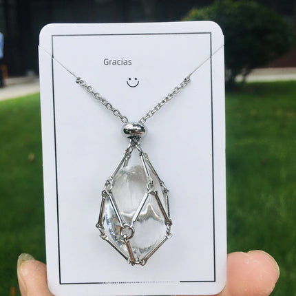 Crystal Raw Stone Pendant Necklace - Lamarshop1