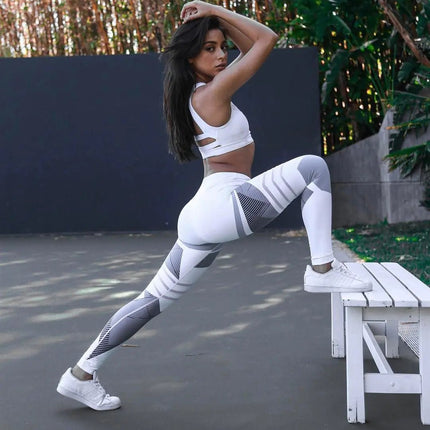 Printed High Waist Leggings for Yoga and Sports - Lamarshop1