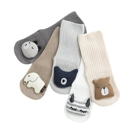 3D Cartoon Baby Socks with Non-Slip Design