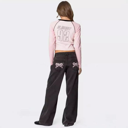 Straight Wide Leg Jeans