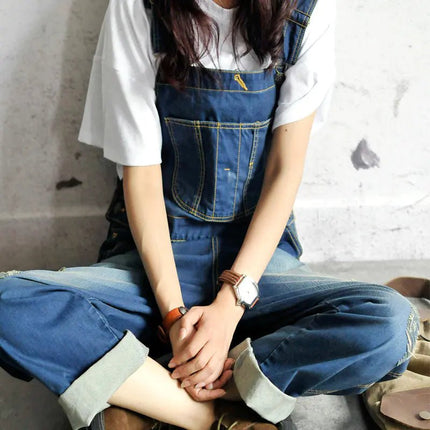 Denim Overalls and Wide-Leg Jeans