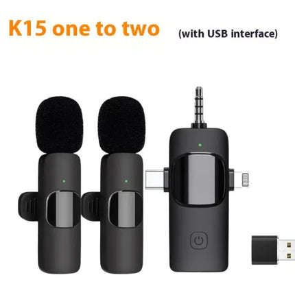 Wireless Collar Clip Microphone Three - in - one Three Connector Mini Microphone 35 Hole - Lamarshop1