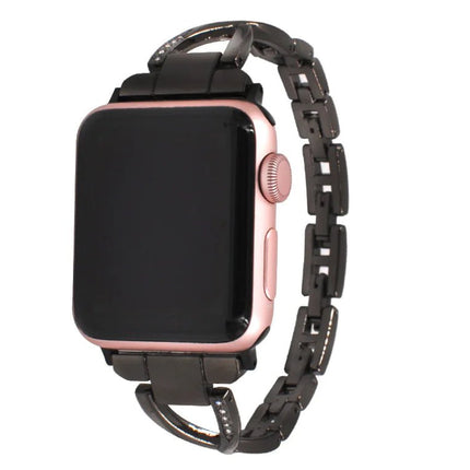 Apple Watch Band X-Type Stainless Steel with Diamonds