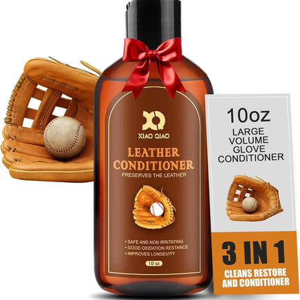 XQ XIAO QIAO Baseball Glove Conditioner - 10oz Baseball Glove Oil - Baseball Glove Oil Break in Kit - Baseball Glove Conditioner Kit - Leather Conditioner for Protect & Restore Leather Goods - Lamarshop1