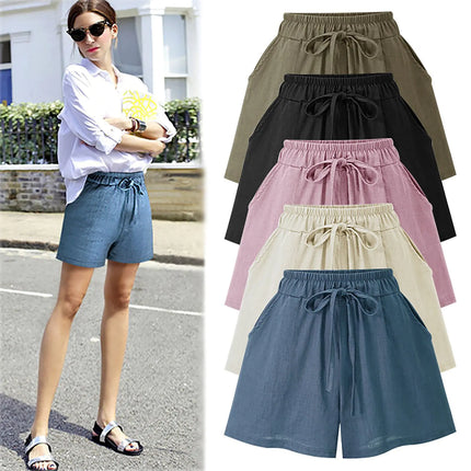 Plus Size Women's Summer Loose High Waist Shorts - Lamarshop1