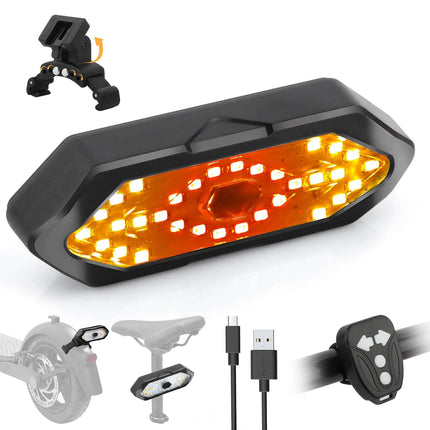 E Scooter Turn SignalRemote Control Electric Scooter LED Blinker/Tail Light Compatible with Max G30/Ninebot/Segway XIAOMI M365/Pro2/1S Series Adjustable Direction Scooter Turn Signal Rechargeable