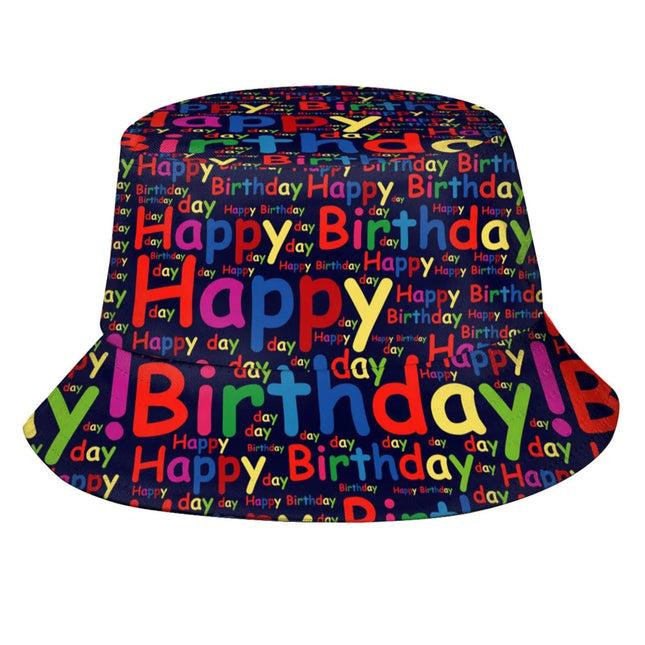 Happy Birthday Bucket Hat for Men Women Fashion Packable Birthday Fishing Hat Sun Hat Outdoor Fisherman Cap - Lamarshop1