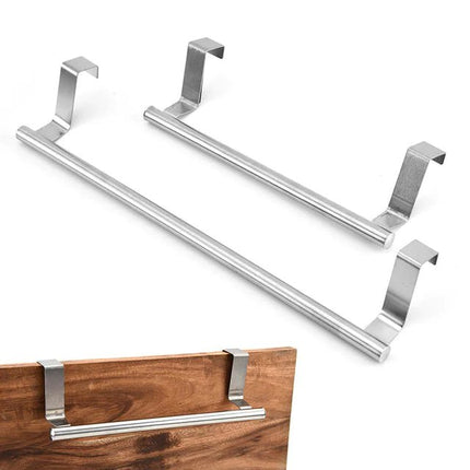 Stainless Steel Single Rod Towel Rack for Cabinet Doors - Lamarshop1