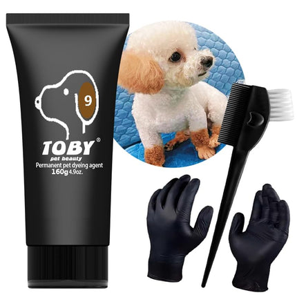 Generic Dog Hair Dye Paste Completely Non-Toxic Chocolate Brown-9 4.93oz Pet Special Dye Animal Beauty Permanent Dye DIY Hair Protection & Color Variety