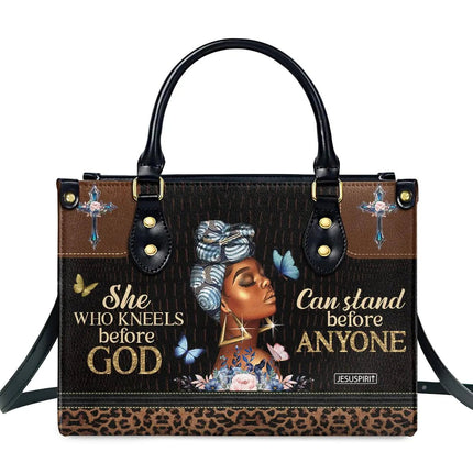 Jesuspirit Leather Handbags For Women - Bible Bags Religious Bag - Christian Gifts For Women (Black Women Medium)