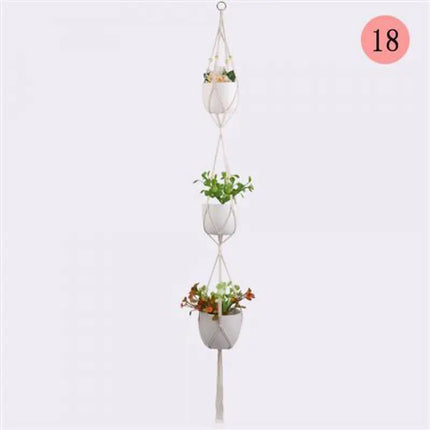 Handwoven Cotton Rope Hanging Planter Basket - Lamarshop1