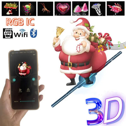 "3D holographic advertising fan display for eye-catching product promotions"
