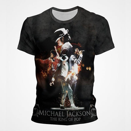 Michael Jackson 3D Print Polyester Men's T-Shirt