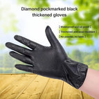 50pcs Black Diamond Pattern Nitrile Gloves / S