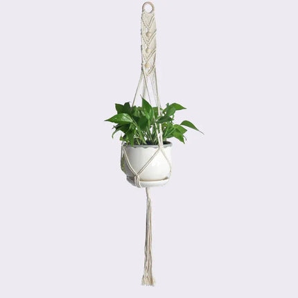 Handwoven Cotton Rope Hanging Planter Basket - Lamarshop1
