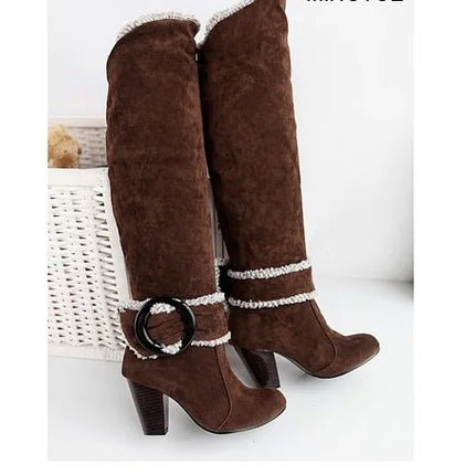 Women's High Heeled Knee - High Boots - Lamarshop1