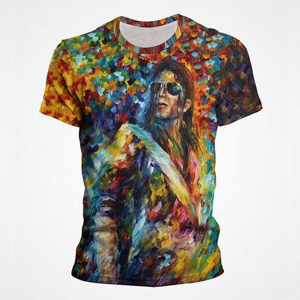 Michael Jackson 3D Print Polyester Men's T-Shirt