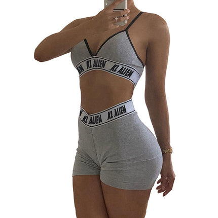 2020 Summer Women's Casual Set with V-Neck Tank Top
