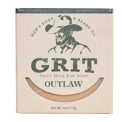 GRIT Goat Milk Soap Bar Outlaw | All Natural | Dye-Free Soap Bar | Enriched with Nourishing Goat Milk | 4 oz