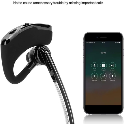 Bluetooth Earpiece Wireless Headset Noise Cancelling Headphones Driver Trucker