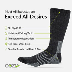 Merino Wool Socks Casual Warm Socks for Winter Cozy Boot Socks for Men & Women - Lamarshop1