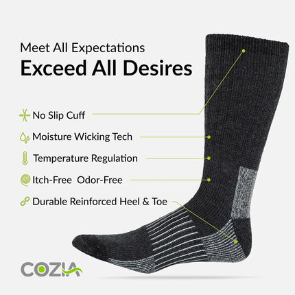 Merino Wool Socks Casual Warm Socks for Winter Cozy Boot Socks for Men & Women - Lamarshop1