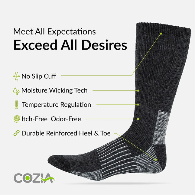 Merino Wool Socks Casual Warm Socks for Winter Cozy Boot Socks for Men & Women - Lamarshop1