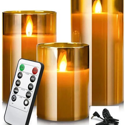 USB Rechargeable LED Pillar Candles - Lamarshop1