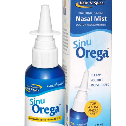 NORTH AMERICAN HERB & SPICE SinuOrega - 2 fl oz - Pack of 2 - All - Natural Nasal Spray - Oregano Oil & Sage to Support Healthy Sinus Response - Non - GMO - Lamarshop1