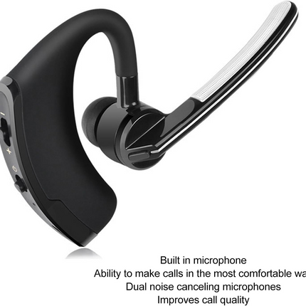 Bluetooth Earpiece Wireless Headset Noise Cancelling Headphones Driver Trucker