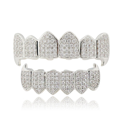 Hip Hop Grillz with Copper and Gold Tooth Decor