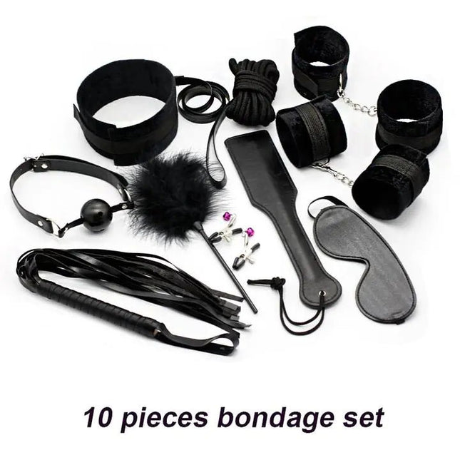 10-Piece Plush Strap Teasing Toy Set